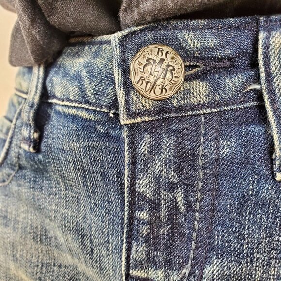 Rerock Blue Denim Jean Mini Casual Skirt SALE - Picture 4 of 9